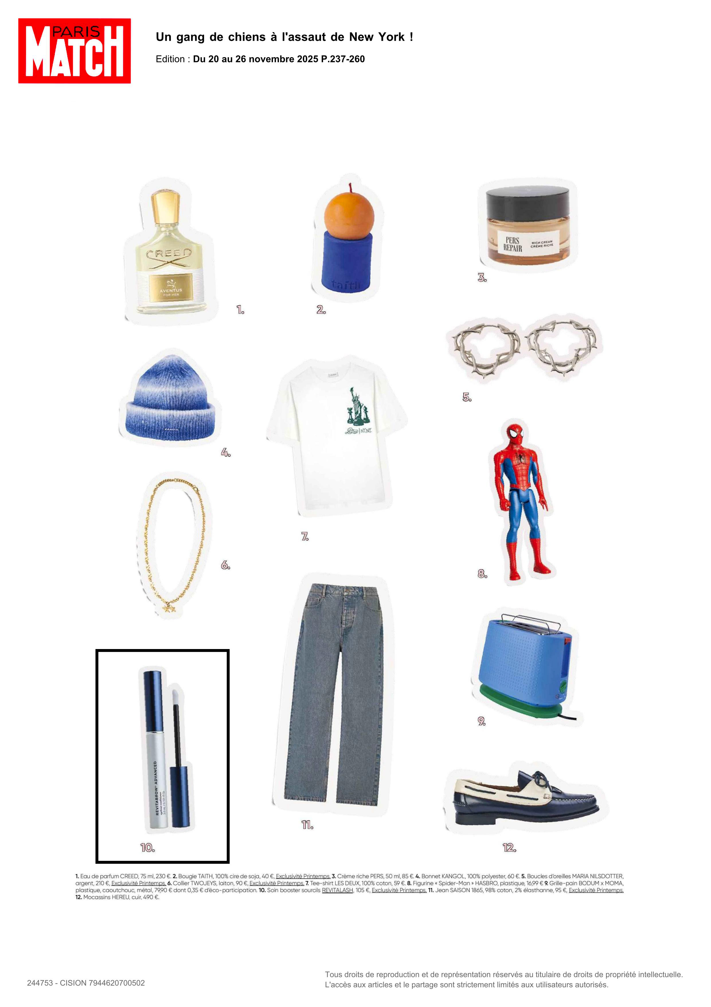 RevitaBrow® Advanced paru dans Paris Match - Novembre 2025